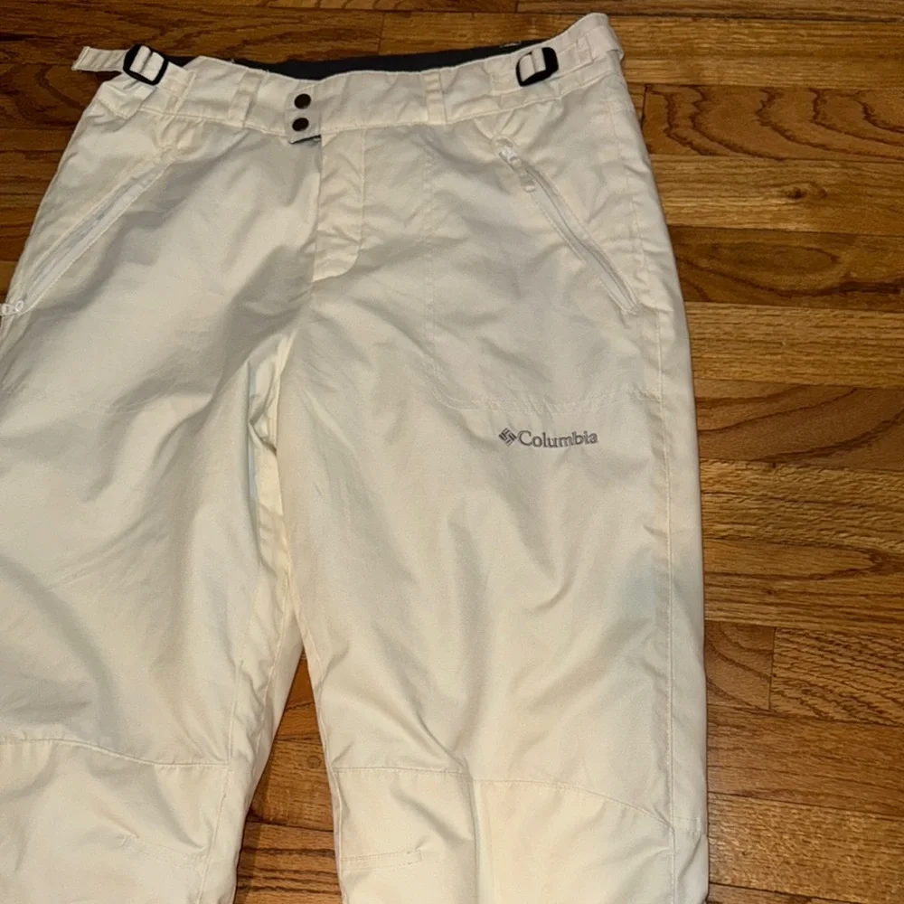 Columbia-White Winter Ski/sports Pants with Snow Cuffs Youth 18/20‎